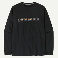 Clearance Men's Long-Sleeved '73 Text Logo Responsibili-Tee&reg; T-Shirts|Long Sleeve