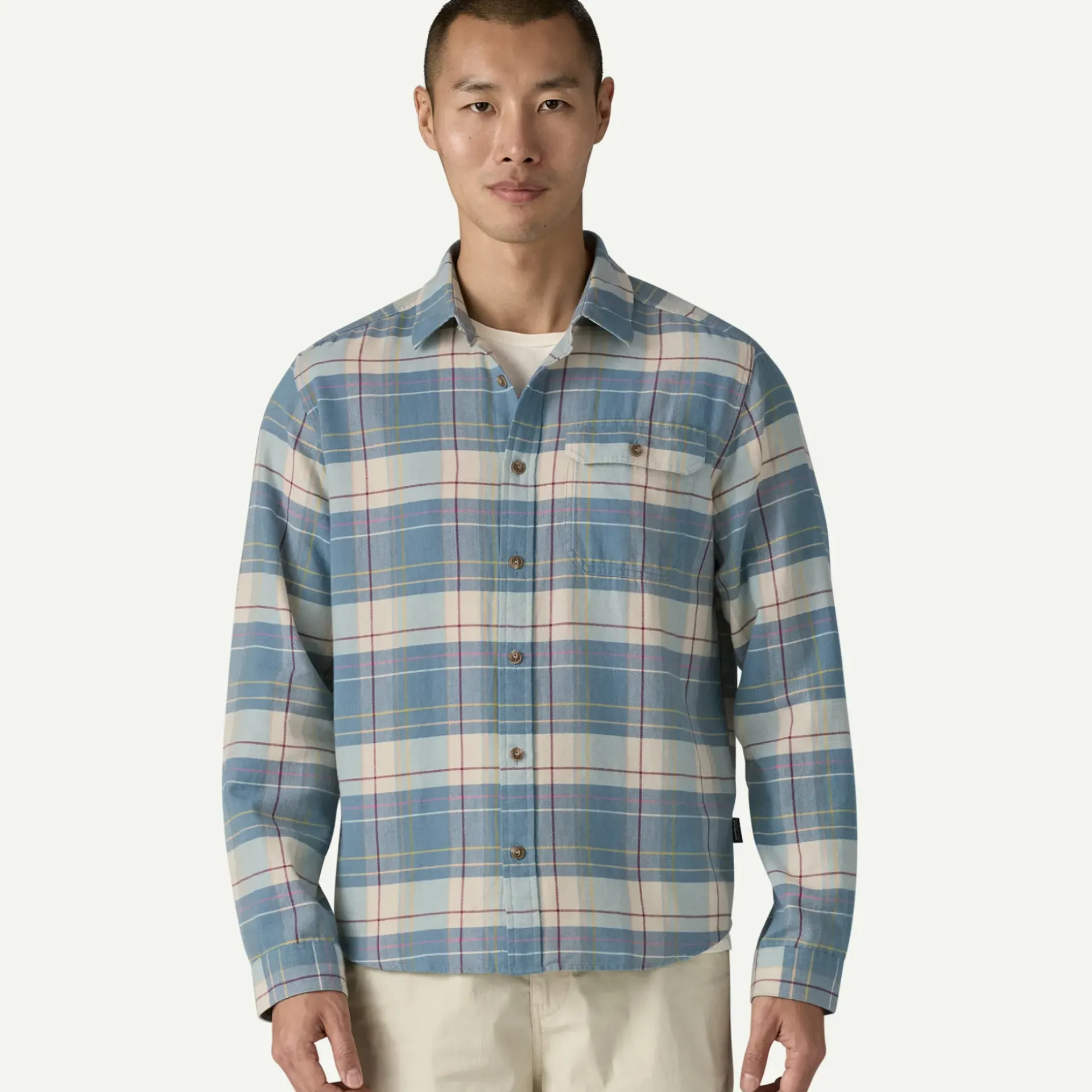 Outlet Men's Long-Sleeved Lightweight Fjord Flannel Shirt Men's|Button Down