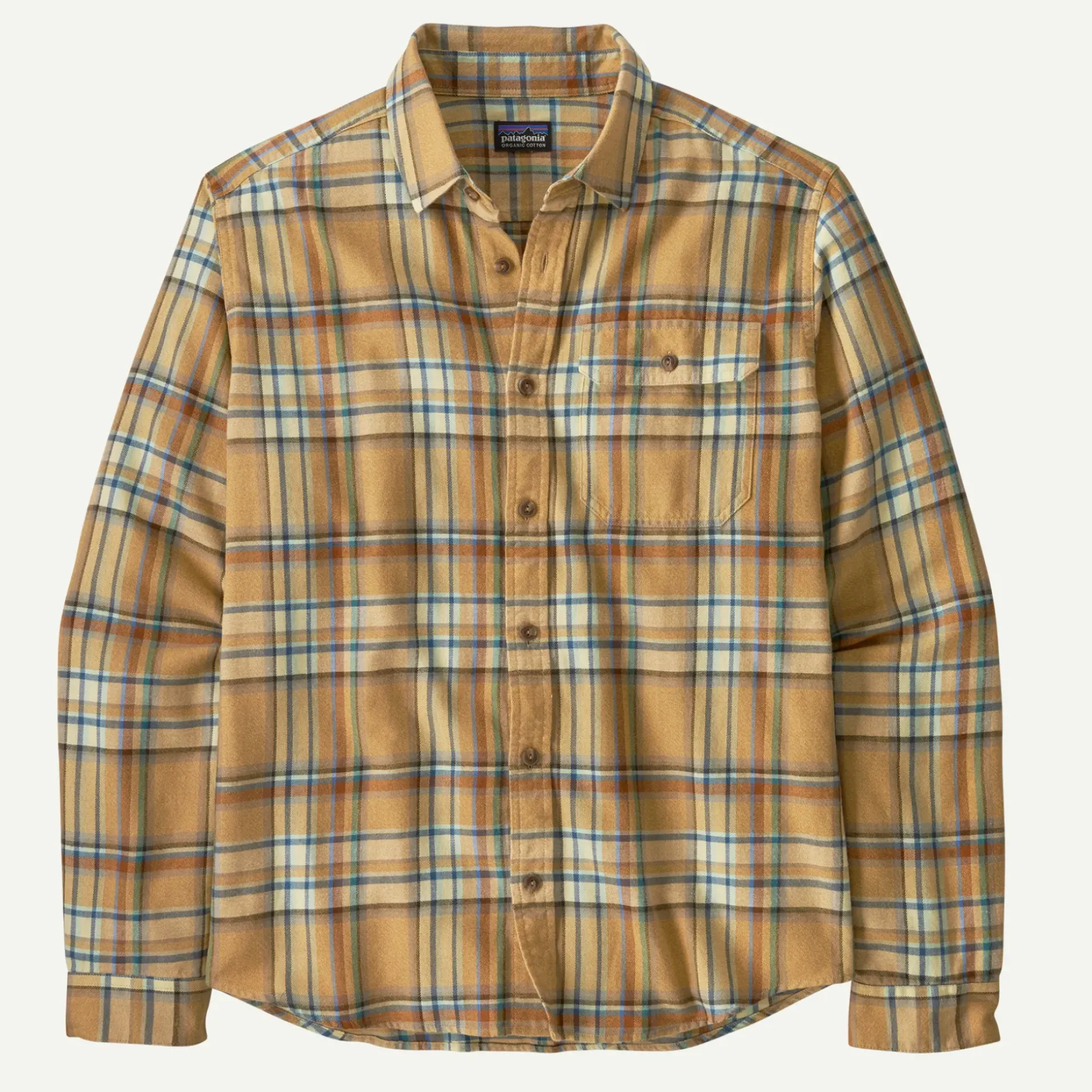 Outlet Men's Long-Sleeved Lightweight Fjord Flannel Shirt Men's|Button Down