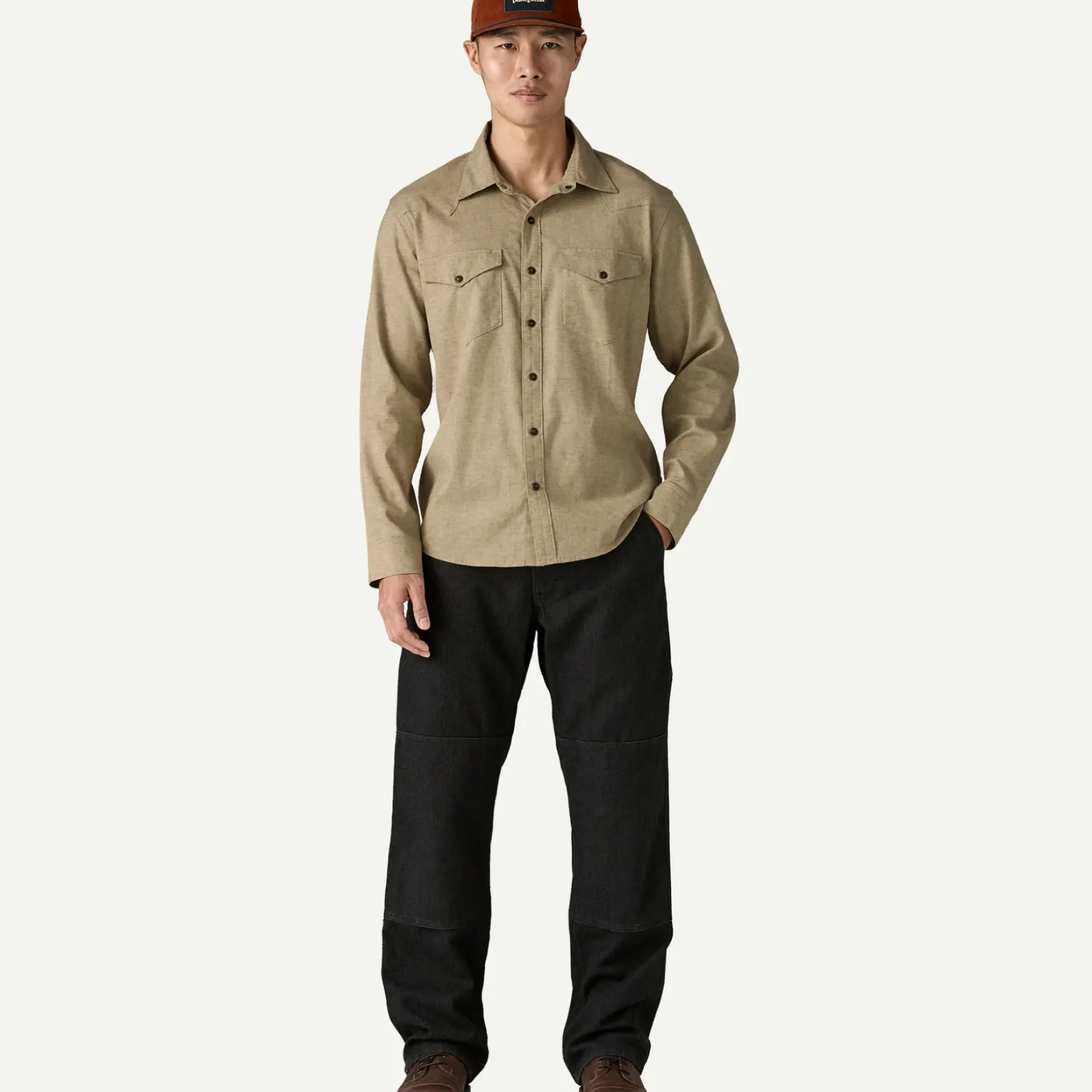 Outlet Men's Long-Sleeved Western Snap Shirt Button Down|Long Sleeve