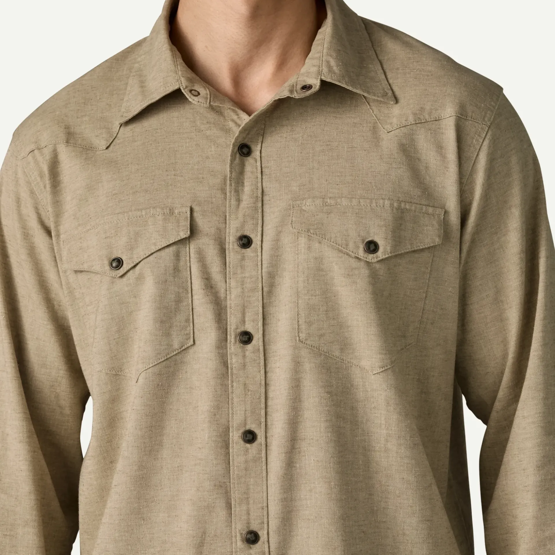 Outlet Men's Long-Sleeved Western Snap Shirt Button Down|Long Sleeve