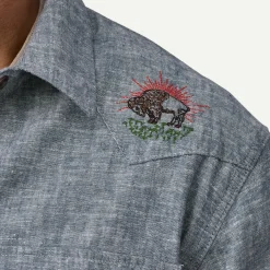 Outlet Men's Long-Sleeved Western Snap Shirt Button Down|Long Sleeve