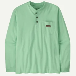 Outlet Men's Long-Sleeved Work Henley Pocket Tee T-Shirts|Long Sleeve
