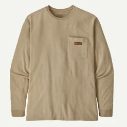Online Men's Long-Sleeved Work Pocket T-Shirt Men's|T-Shirts