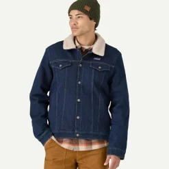 Men's Pile-Lined Trucker Jacket Men's|Casual