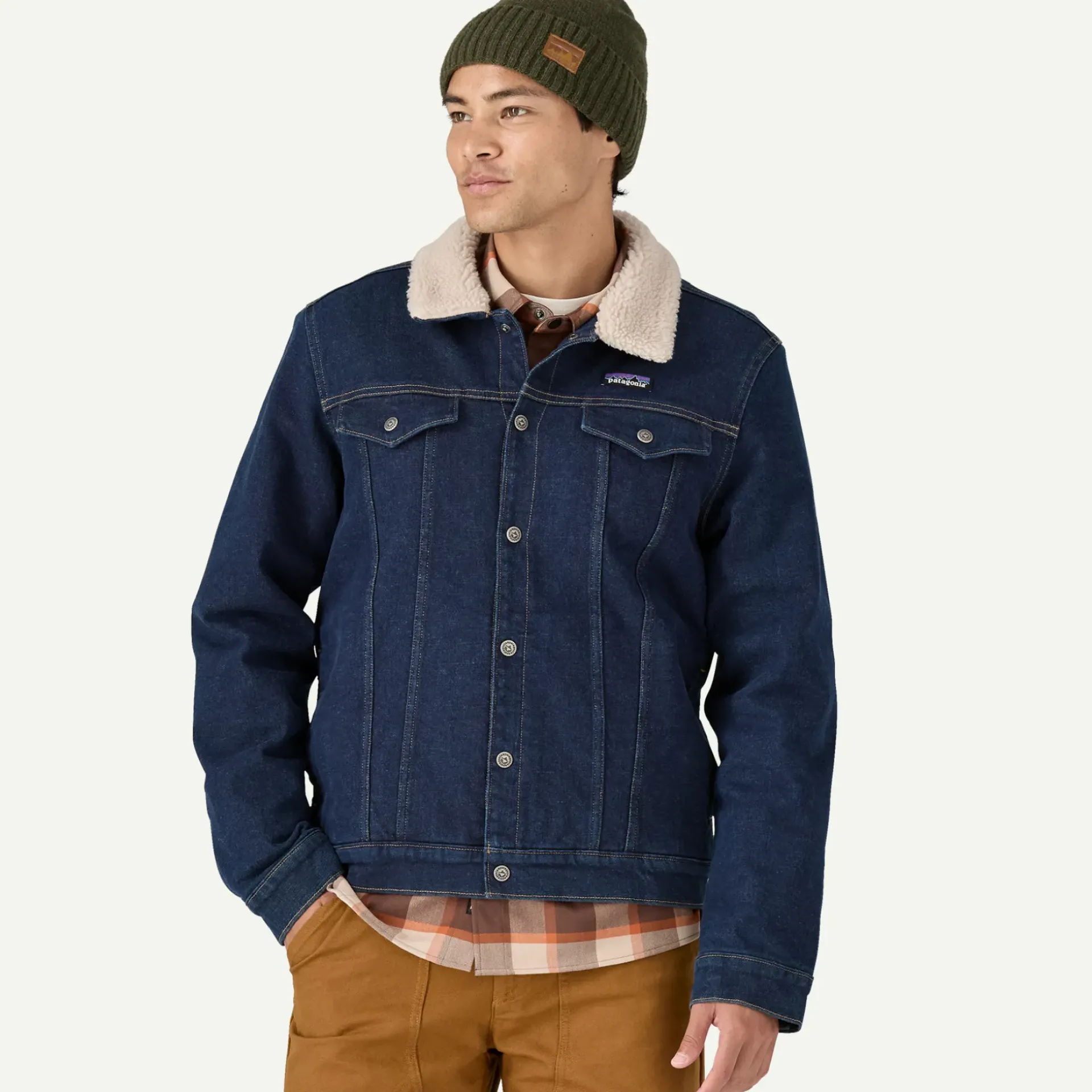 Men's Pile-Lined Trucker Jacket Men's|Casual