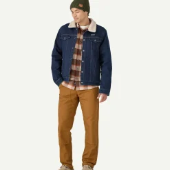Men's Pile-Lined Trucker Jacket Men's|Casual