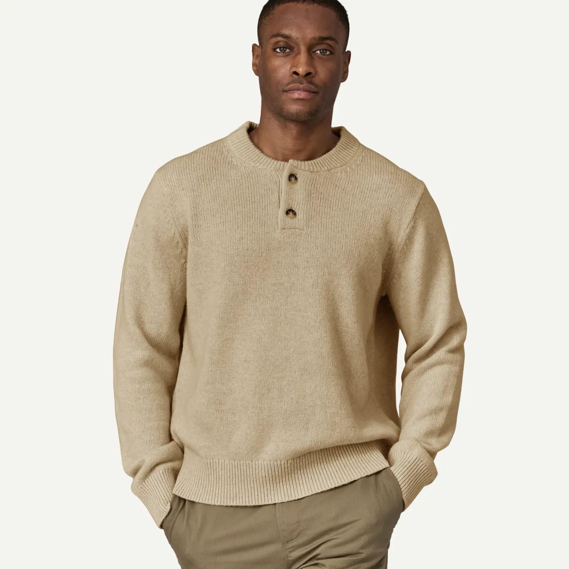 Online Men's Recycled Wool-Blend Buttoned Sweater Men's|Sweaters