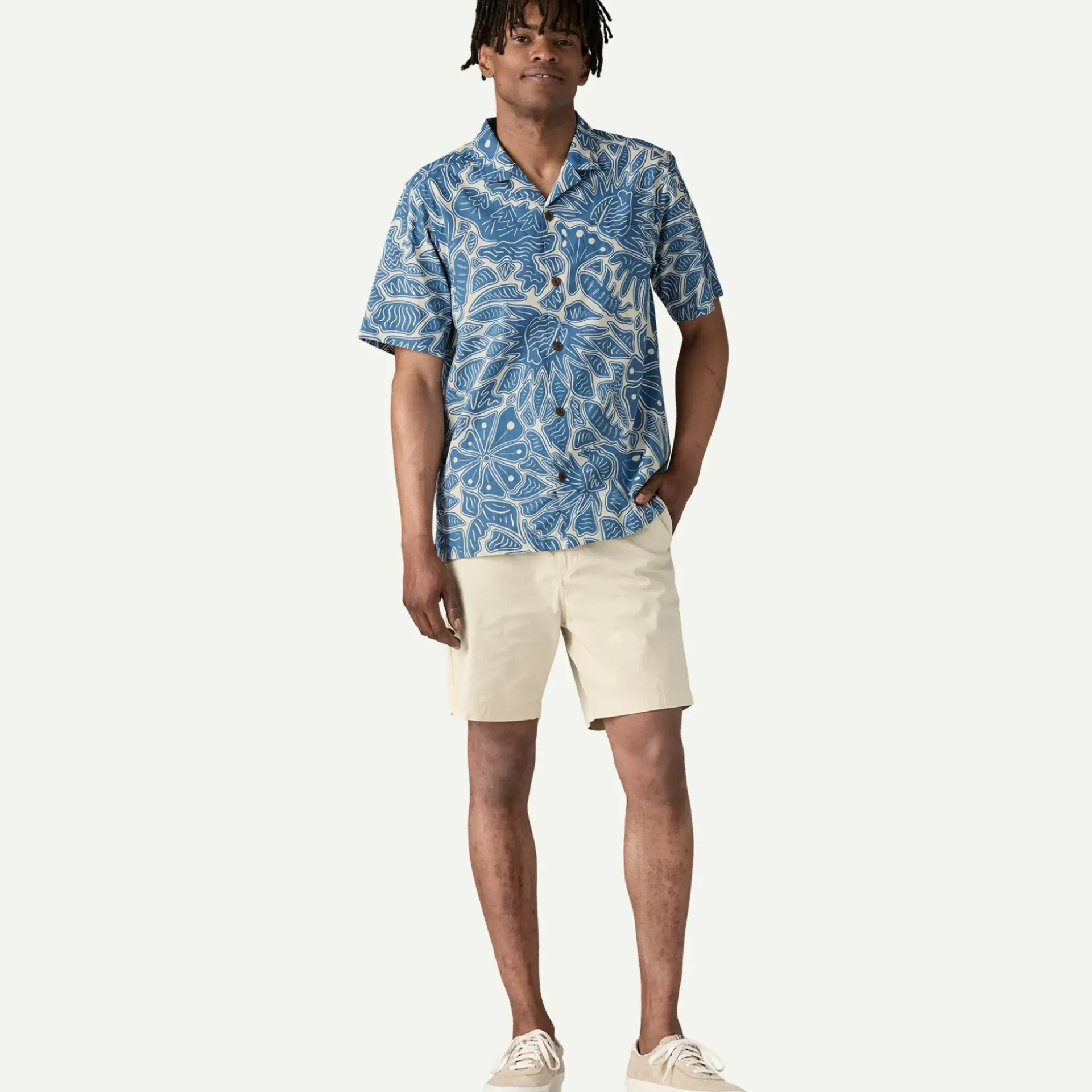 Outlet Men's Tidal Threads Camp Shirt Button Down|Long Sleeve