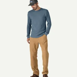 Discount Men's Work Waffle Crewneck T-Shirts|Long Sleeve