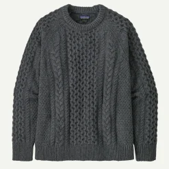Best Recycled Wool-Blend Cable-Knit Crewneck Sweater Men's|Women’S