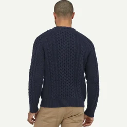 Best Recycled Wool-Blend Cable-Knit Crewneck Sweater Men's|Women’S