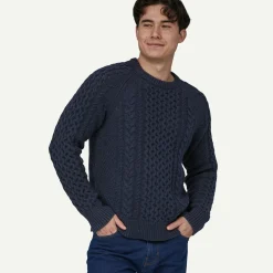 Best Recycled Wool-Blend Cable-Knit Crewneck Sweater Men's|Women’S