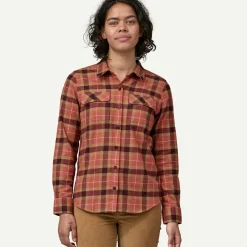 Hot Women's Long-Sleeved Organic Cotton Midweight Fjord Flannel Shirt Women Women’S|Button Down