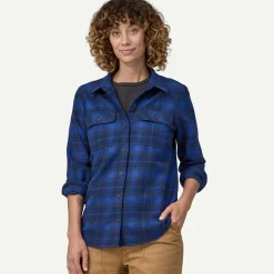 Hot Women's Long-Sleeved Organic Cotton Midweight Fjord Flannel Shirt Women Women’S|Button Down