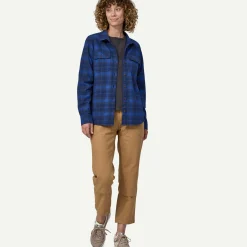 Hot Women's Long-Sleeved Organic Cotton Midweight Fjord Flannel Shirt Women Women’S|Button Down