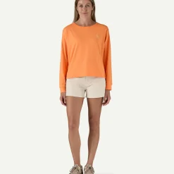 Hot Women's Long-Sleeved Swell Drifter Easy-Cut Organic T-Shirt Women T-Shirts|Long Sleeve