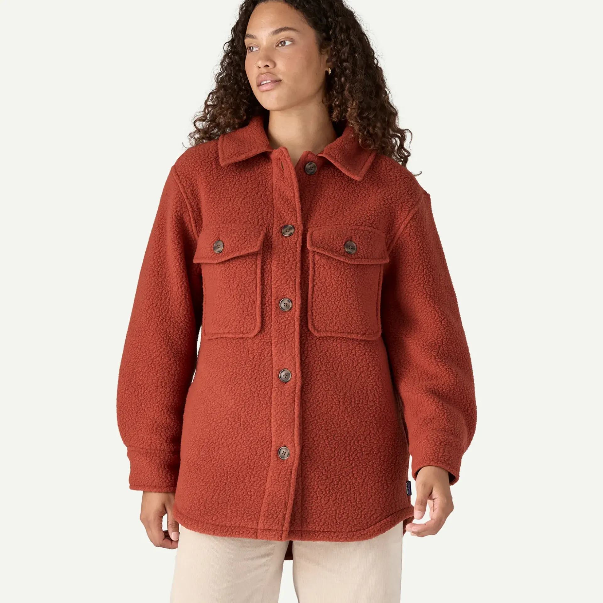 Outlet Women's Retro Pile Fleece Shacket Women Women’S|Button Down