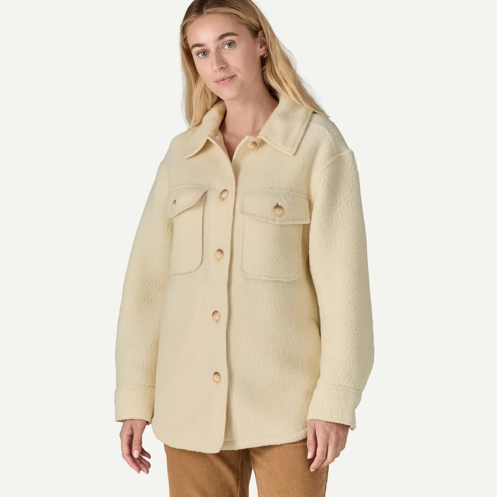 Outlet Women's Retro Pile Fleece Shacket Women Women’S|Button Down