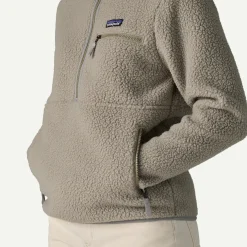 Women's Retro Pile Fleece Marsupial Pullover Women Women’S|Pullovers