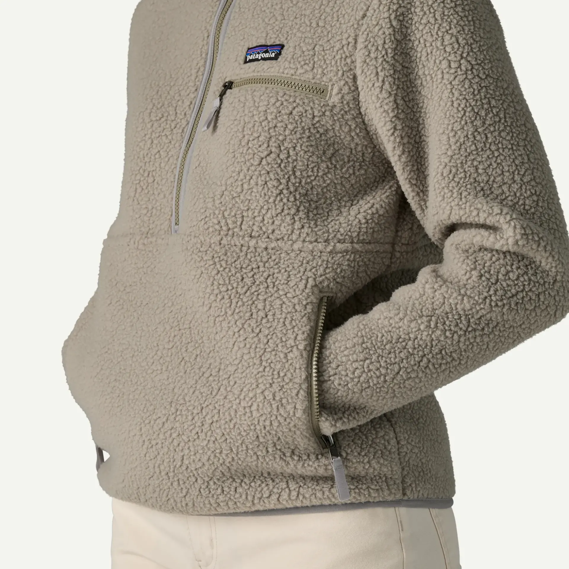 Women's Retro Pile Fleece Marsupial Pullover Women Women’S|Pullovers