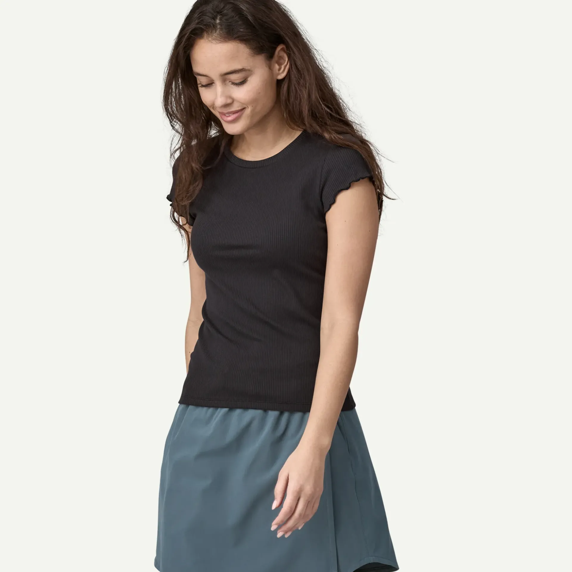 Clearance Women's Rib-Knit Top Women T-Shirts|Long Sleeve