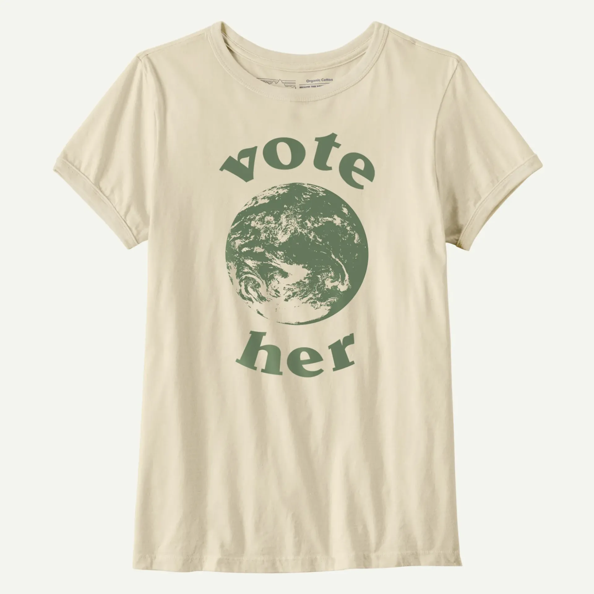 Clearance Women's Vote Her Organic Ringer Tee Women T-Shirts|Short Sleeve